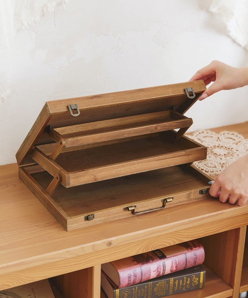 ディスプレイトランクボックス3段／マルシェディスプレイ｜サリュの