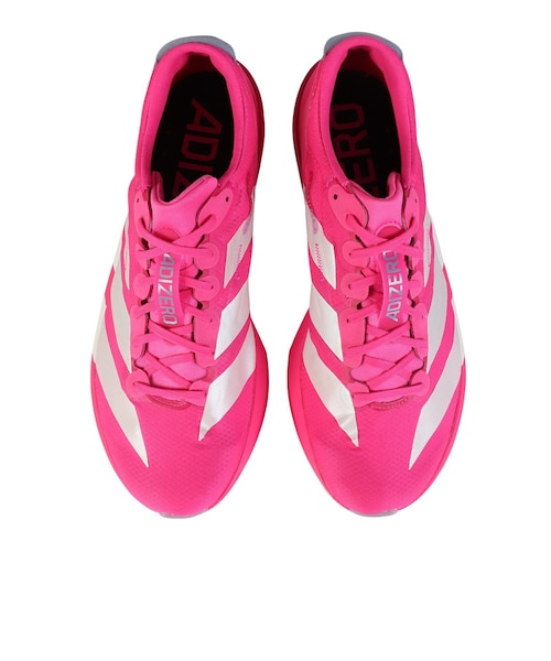 adizero アディオス9ランニングシューズ グレー/ピンク27センチ