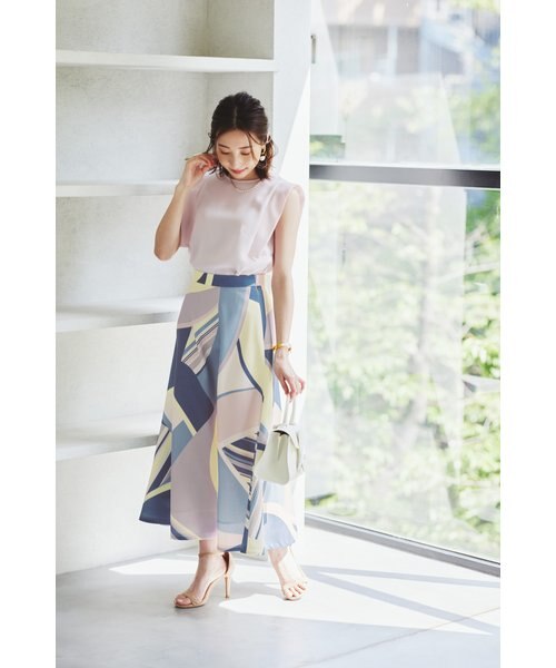 冨張愛コラボ]マルチカラープリントスカート｜ピンキーアンドダイアン