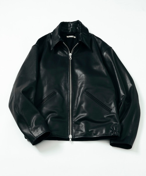 Calf Leather ミニマル シングル ライダースジャケット｜フリークス
