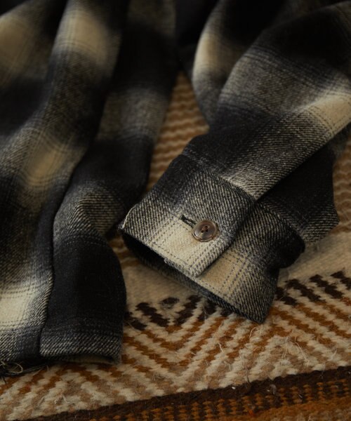 久遠×hxcyyd（エクシード） ダメージオンブレチェックシャツ