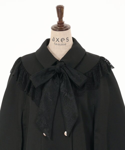 リボン付レースフリルコート｜アクシーズファムの通販｜&mall（アンド