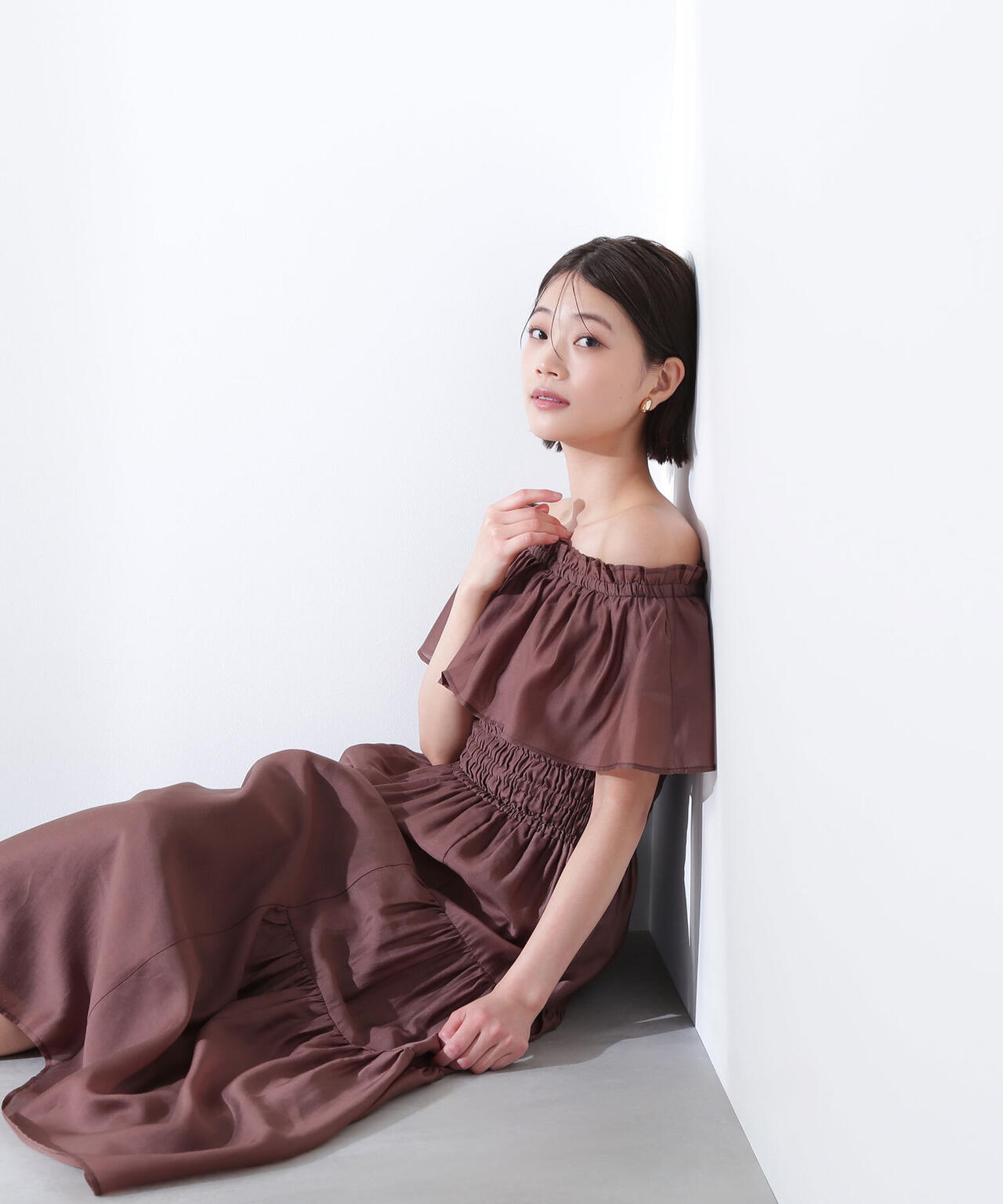 シアーオフショルワンピース | NATURAL BEAUTY BASIC（ナチュラル