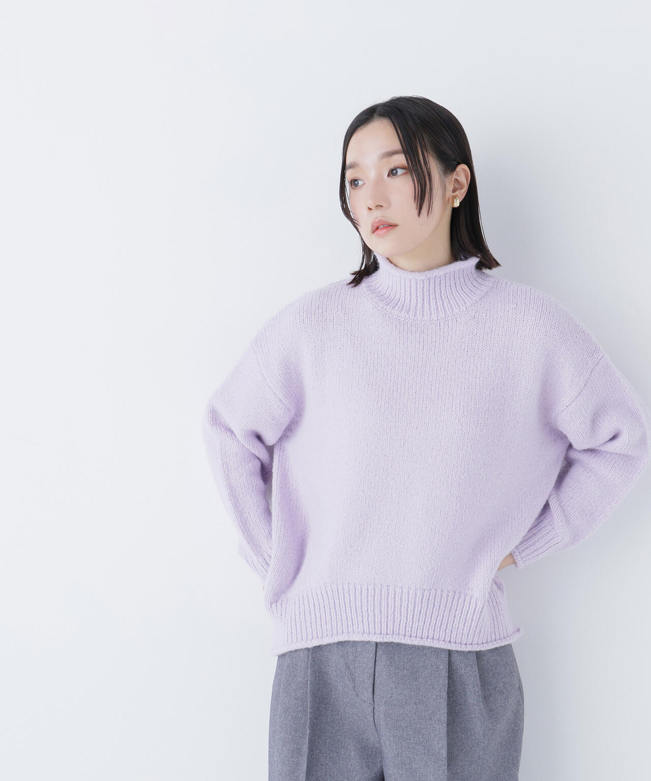 ロールネックニットブルオーバー | NATURAL BEAUTY BASIC（ナチュラル