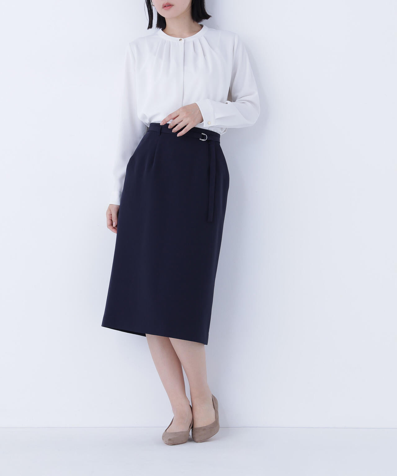 ダブルクロスストレッチ SETUP タイトスカート | NATURAL BEAUTY BASIC