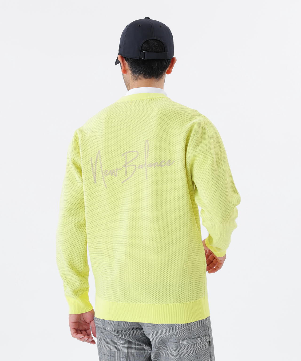 メッシュ クルーネック ニット プルオーバー (MENS) | new balance