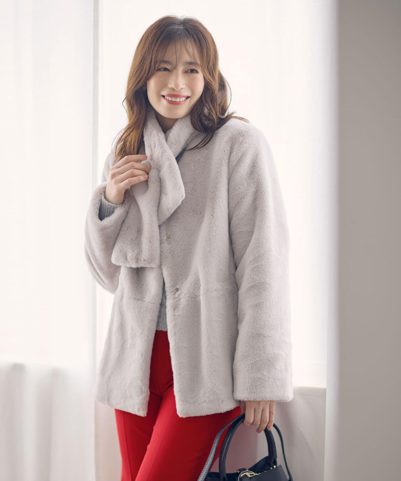 ティペット付きフォーファーショートコート | PINKY&DIANNE（ピンキー