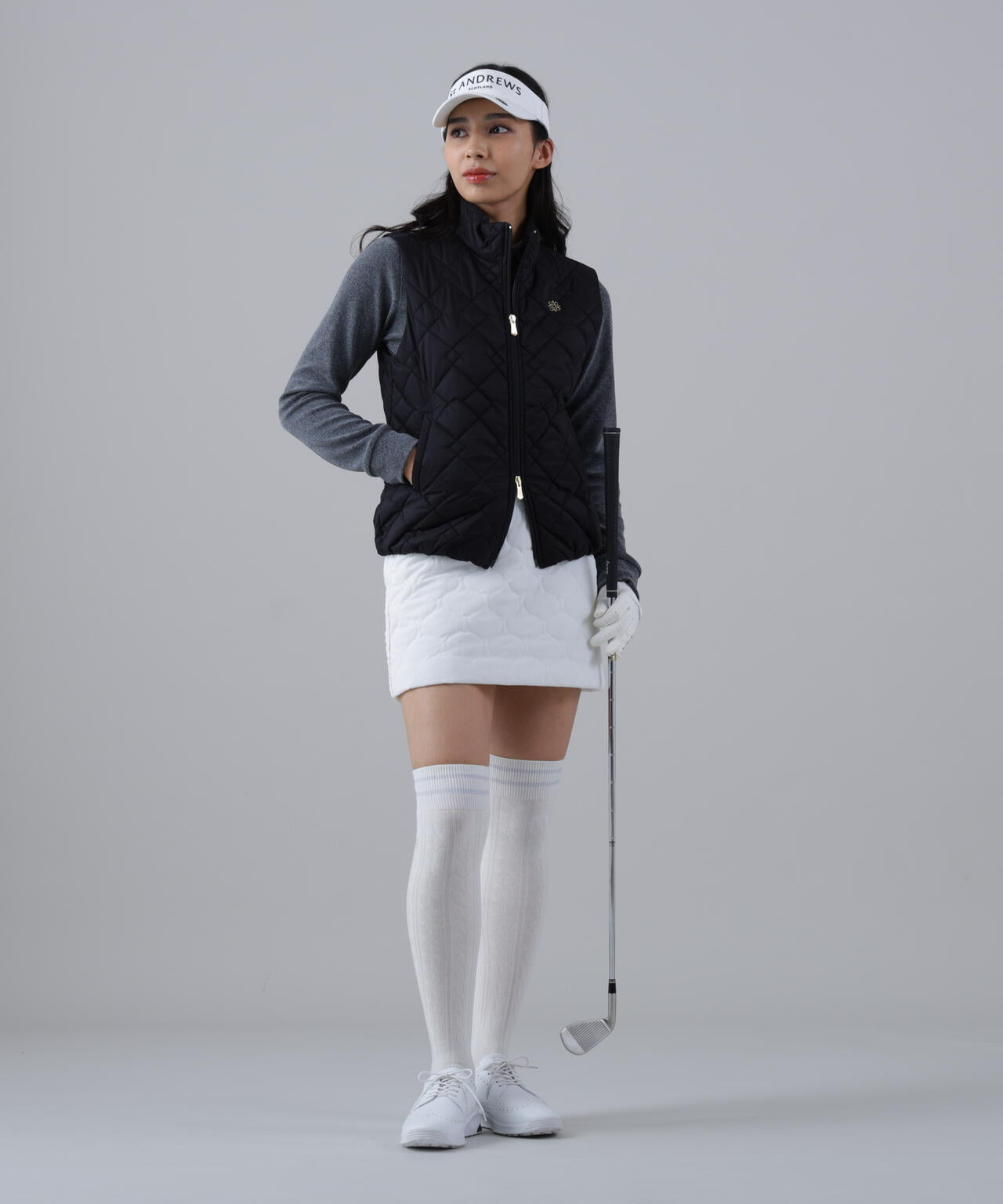 ドットストレッチキルトベスト (WOMENS) | St ANDREWS（セント