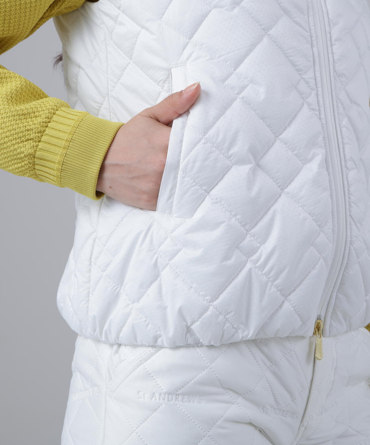 ドットストレッチキルトベスト (WOMENS) | St ANDREWS（セント