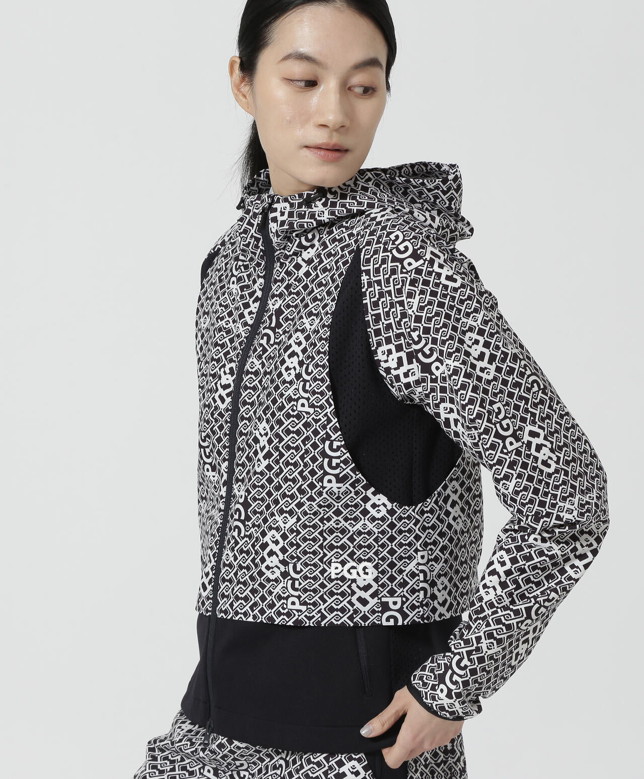 PGG】PERTEX フーディブルゾン〈杢グレー〉 PGG】PERTEX フーディ