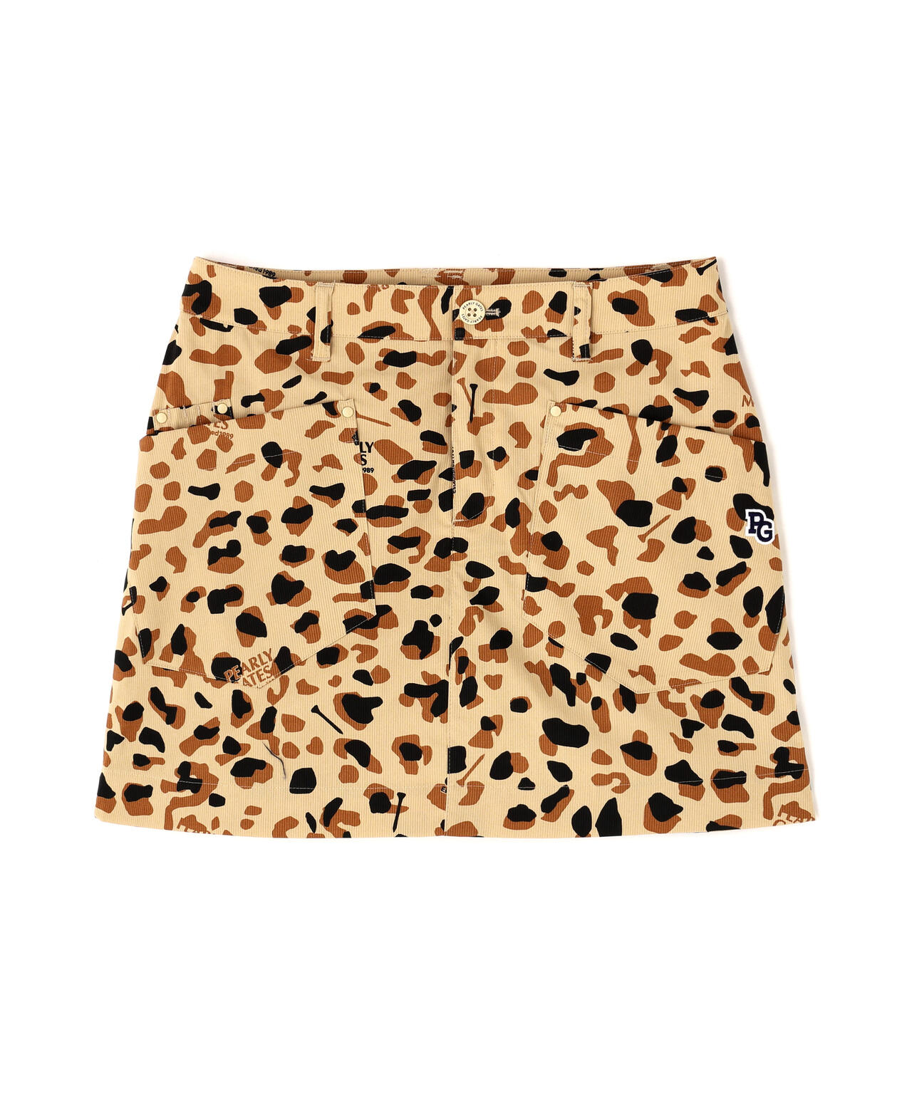Pe/Cストレッチコードレーン スカート ＜ヒョウ柄＞ | PEARLY GATES