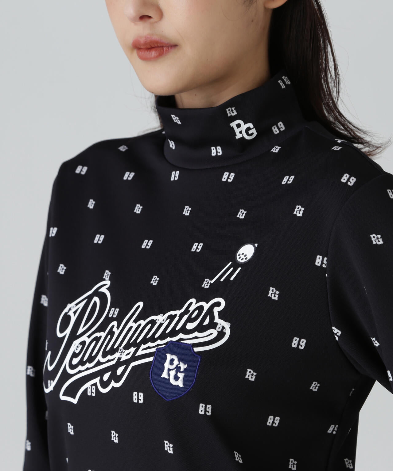 新品 PGG パーリーゲイツ ダンボールニット ハイネック カットソー