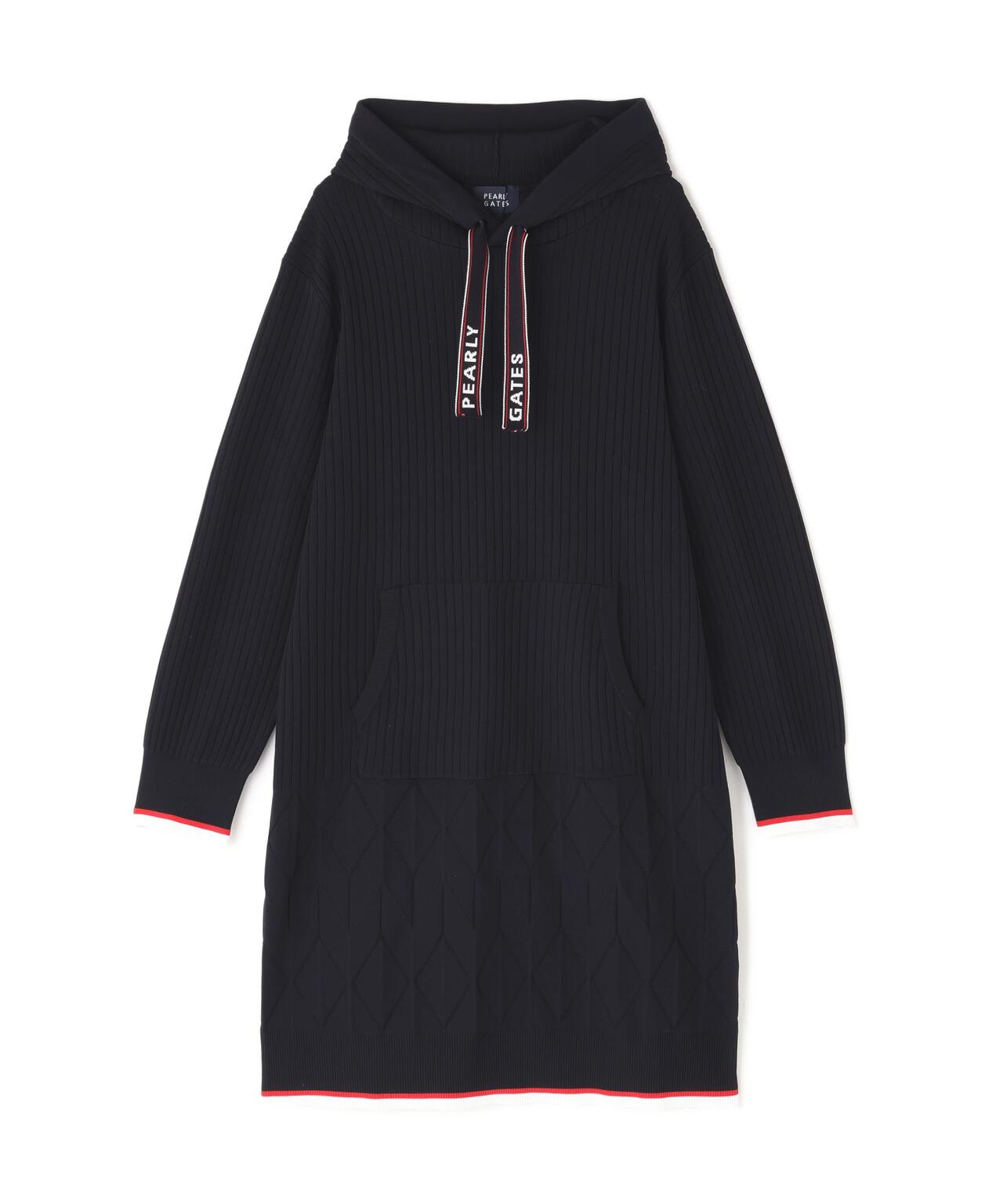ポリエステルヤーンmmフーディニットワンピース | PEARLY GATES