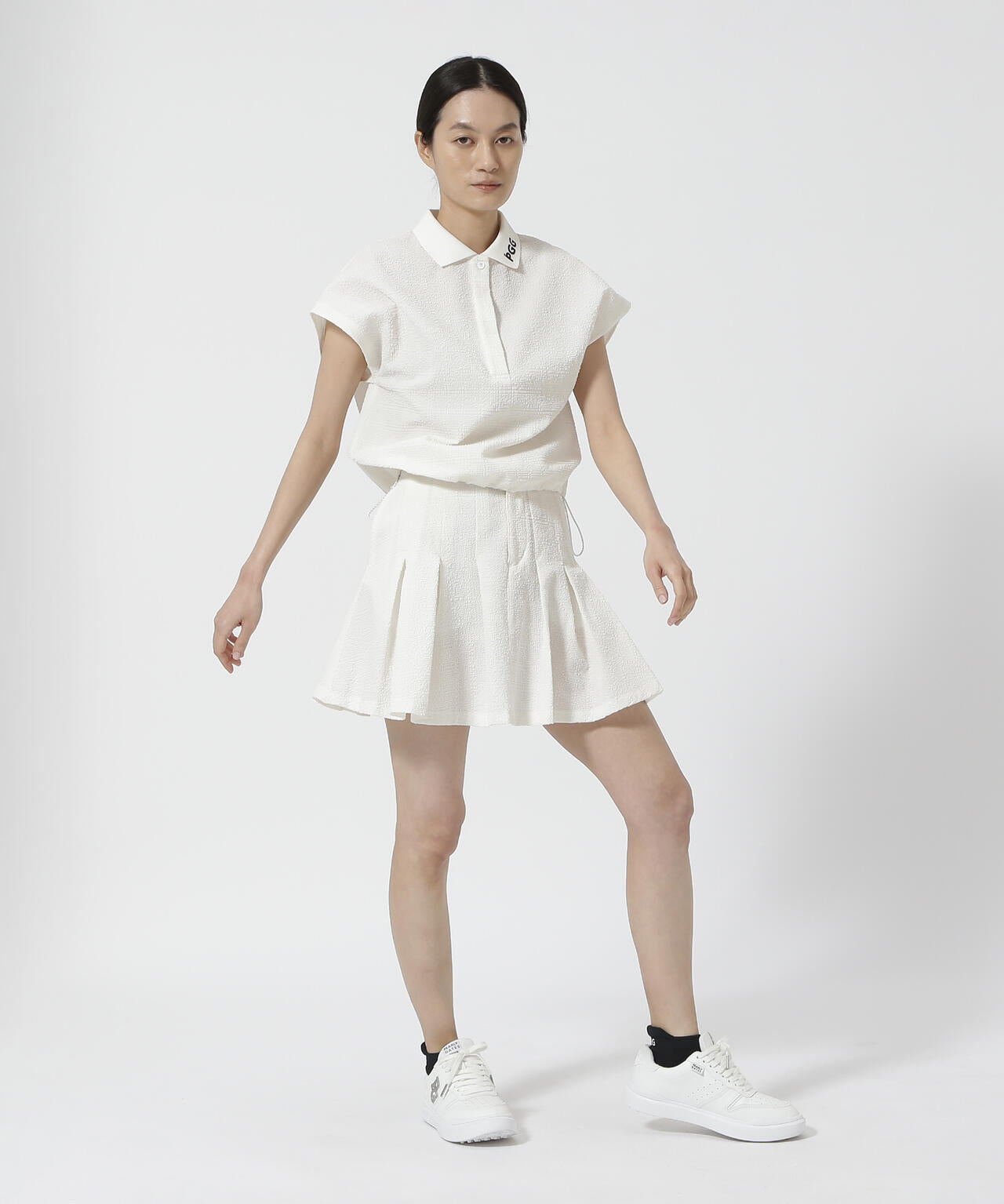 パーリーゲイツグラデーションスカートストレッチサッカー生地サイズ0 夏