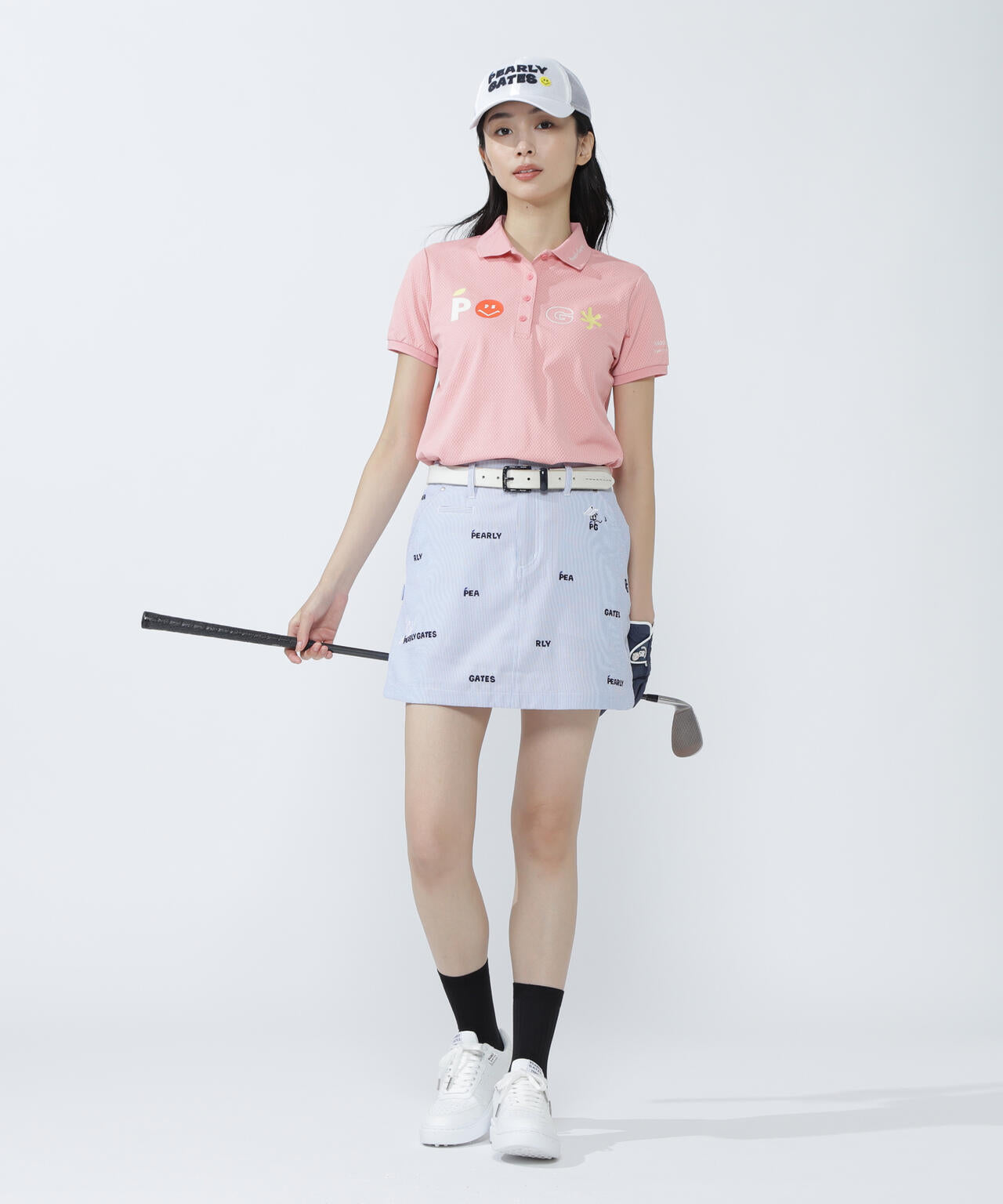 PEARLY GATES ピンク ストライプ スカート PEARLY GATES（パーリー