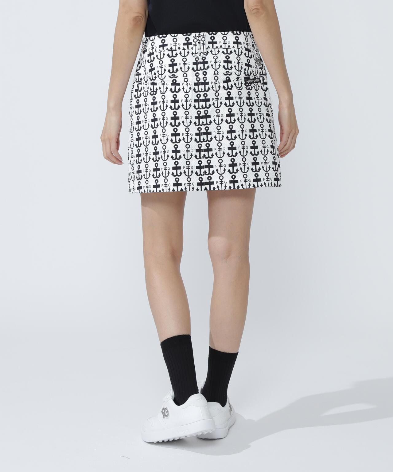 Nyストレッチドビースカート ＜ロゴアンカー柄＞ | PEARLY GATES