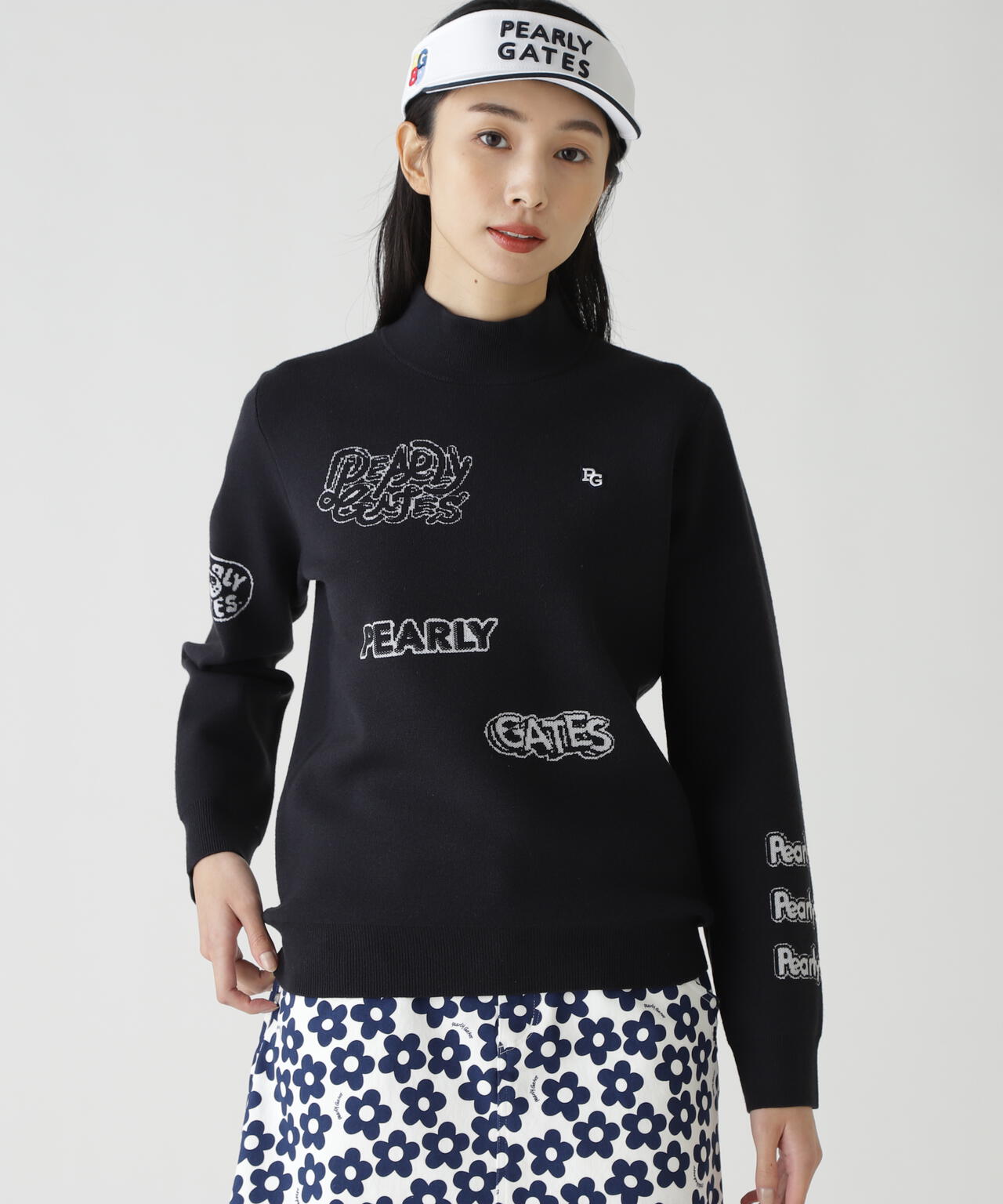 パーリーゲイツ カラフルワッペン スカート サイズ 1 PEARLY GATES 美