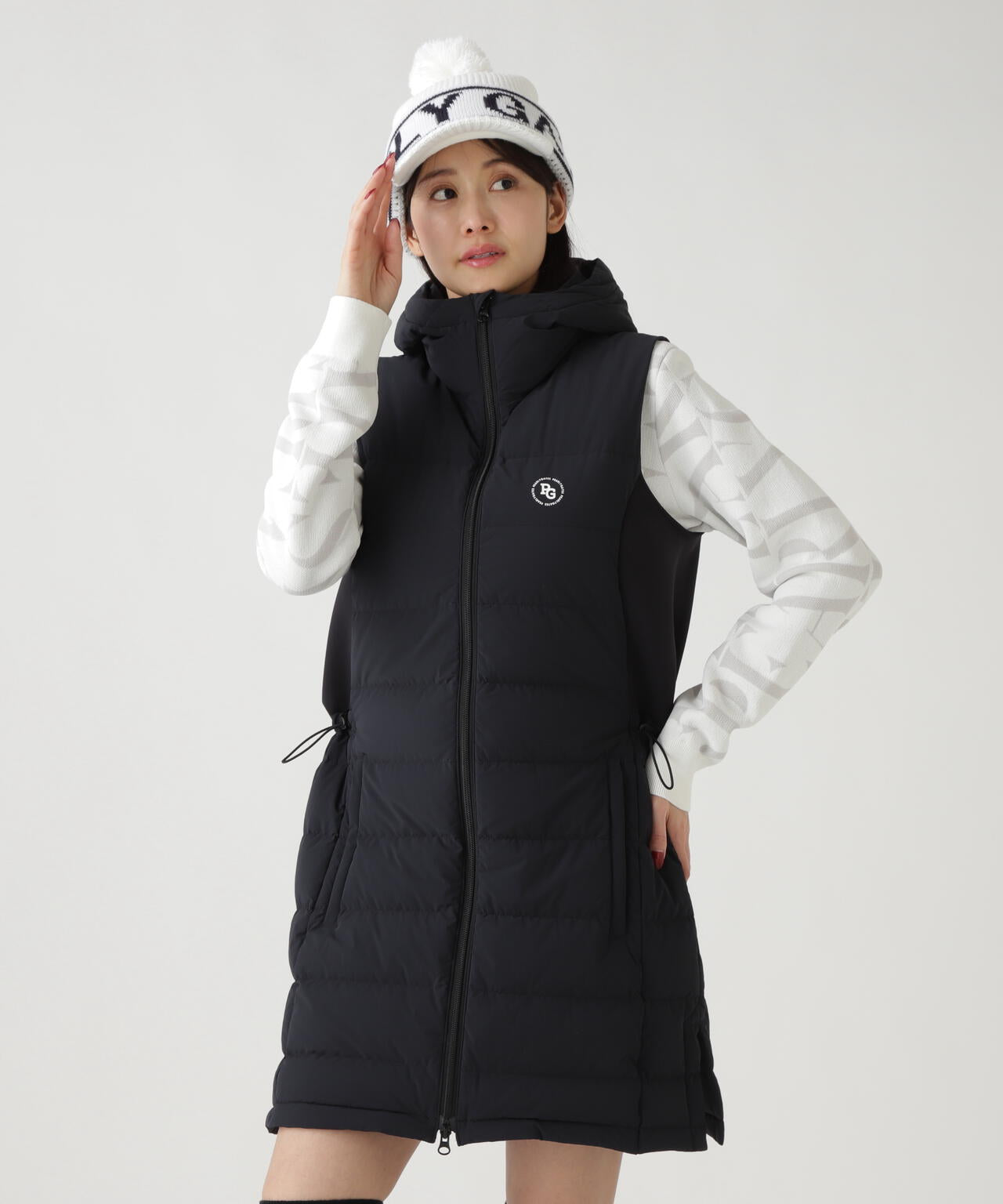 APEX×ダンボールダウンフルジップフーディワンピース | PEARLY GATES