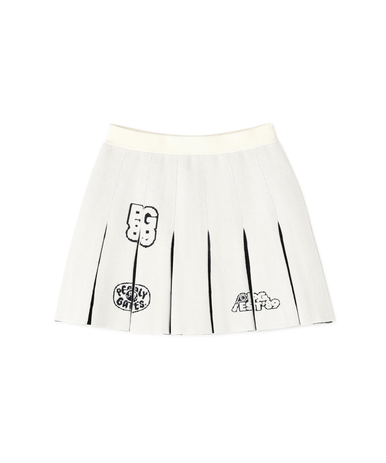 14GダブルJQ×ワッペン風ニットプリーツスカート | PEARLY GATES