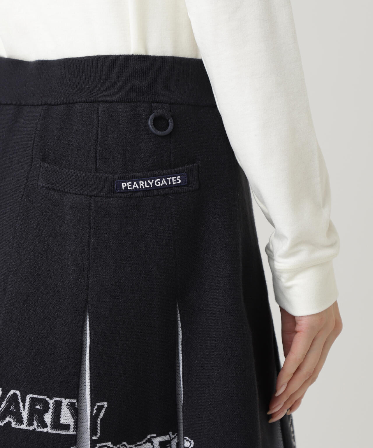 14GダブルJQ×ワッペン風ニットプリーツスカート | PEARLY GATES