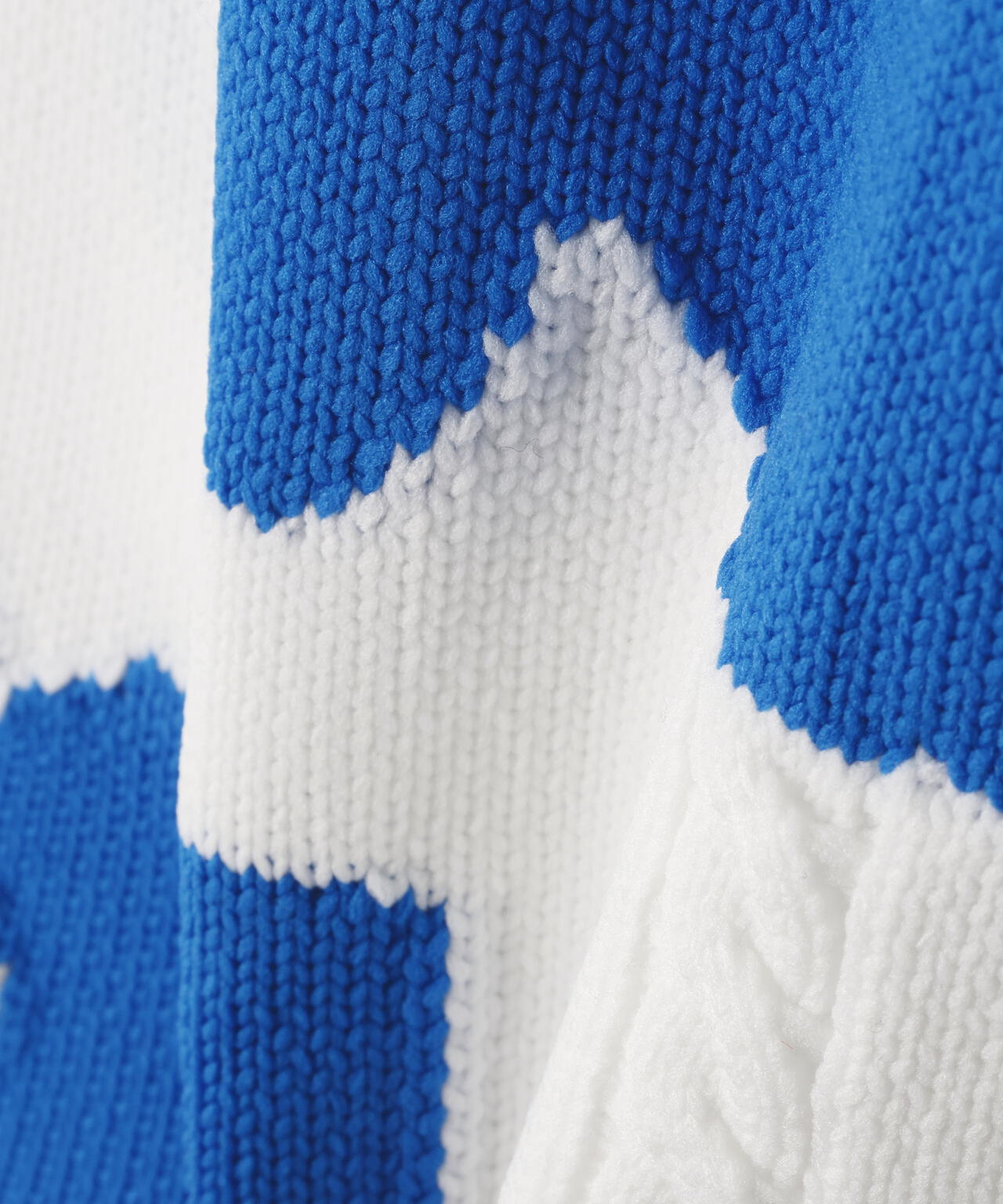 アラン柄×インターシャニットスカート ＜ランダム編みフラワー柄