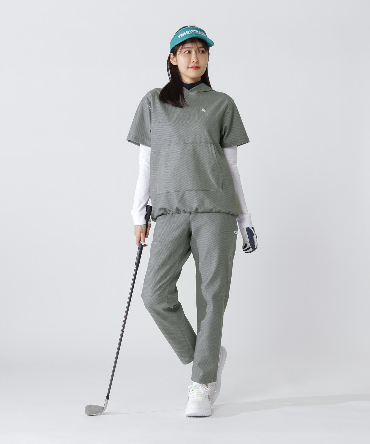 Pearlygates パーリーゲイツ セットアップ シャツ パンツ 総柄 M