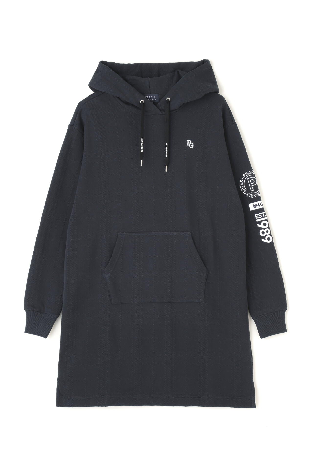 コットン裏毛ジャガード フーディワンピース | PEARLY GATES（パーリー