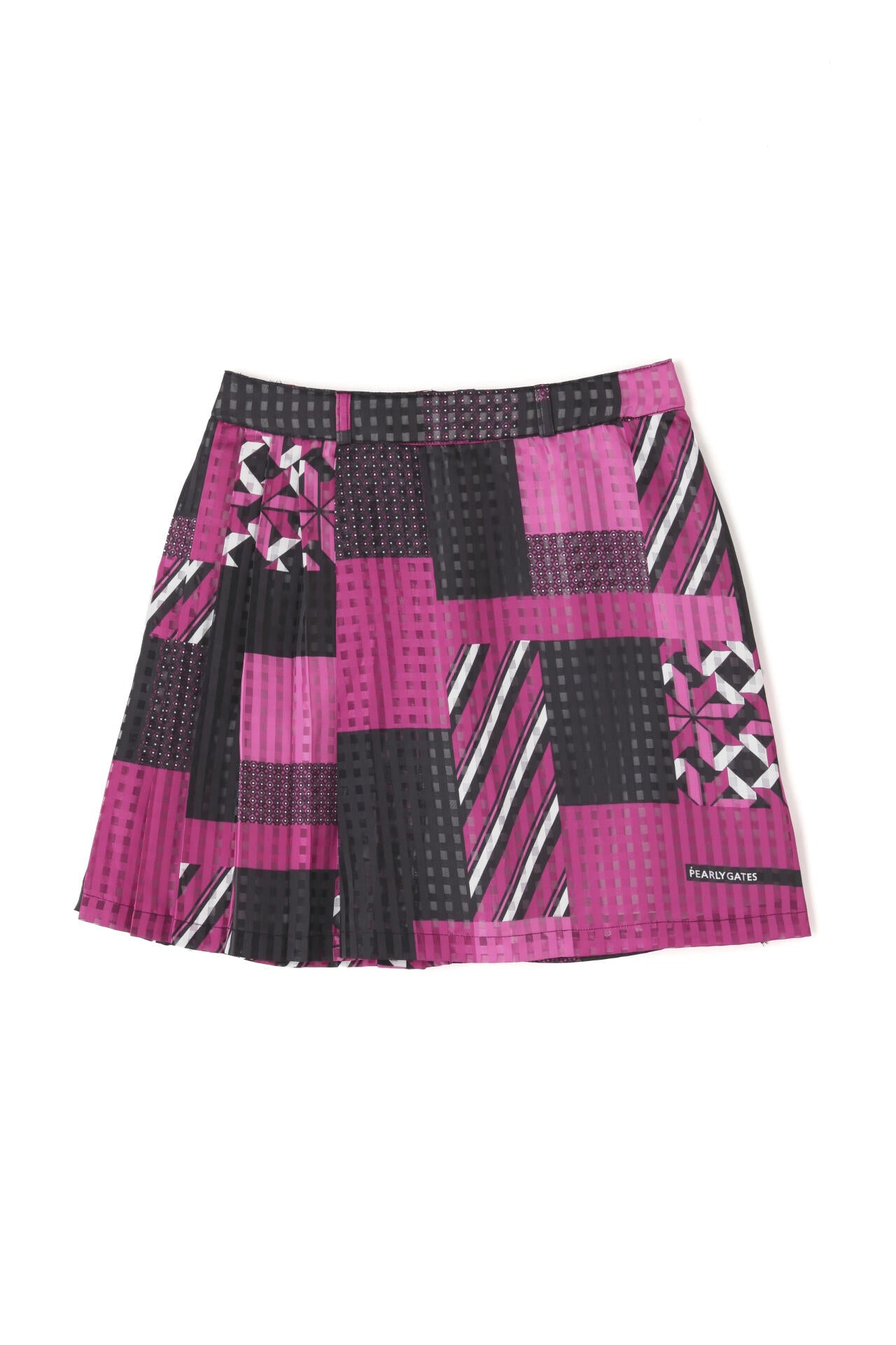 パーリーゲイツ 新品未使用 タグ付きフリンジ付き幾何学模様スカート