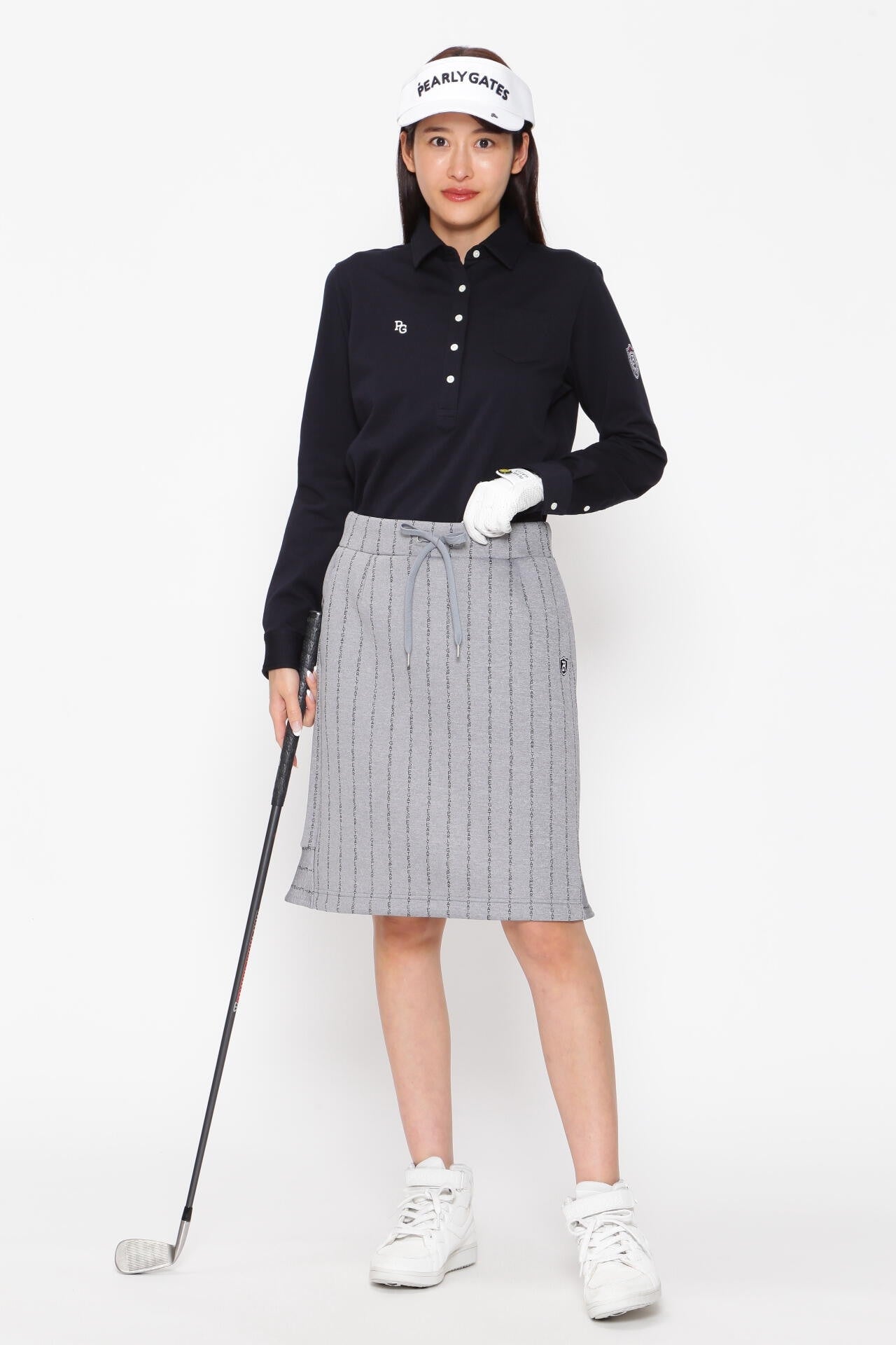 ダンボールニット スカート ＜PGロゴストライプ＞ | PEARLY GATES