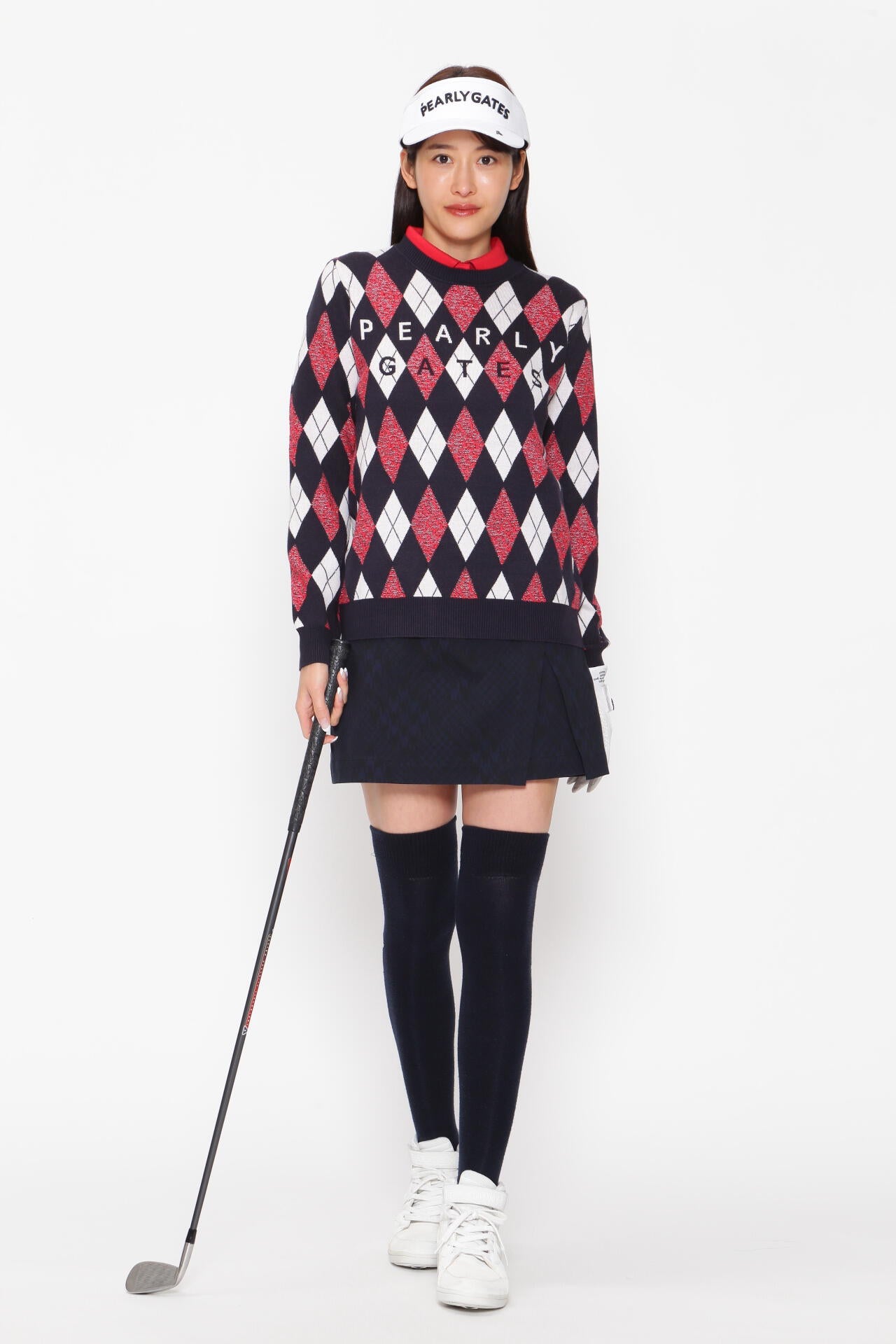 千鳥アーガイルジャガードスカート | PEARLY GATES（パーリーゲイツ