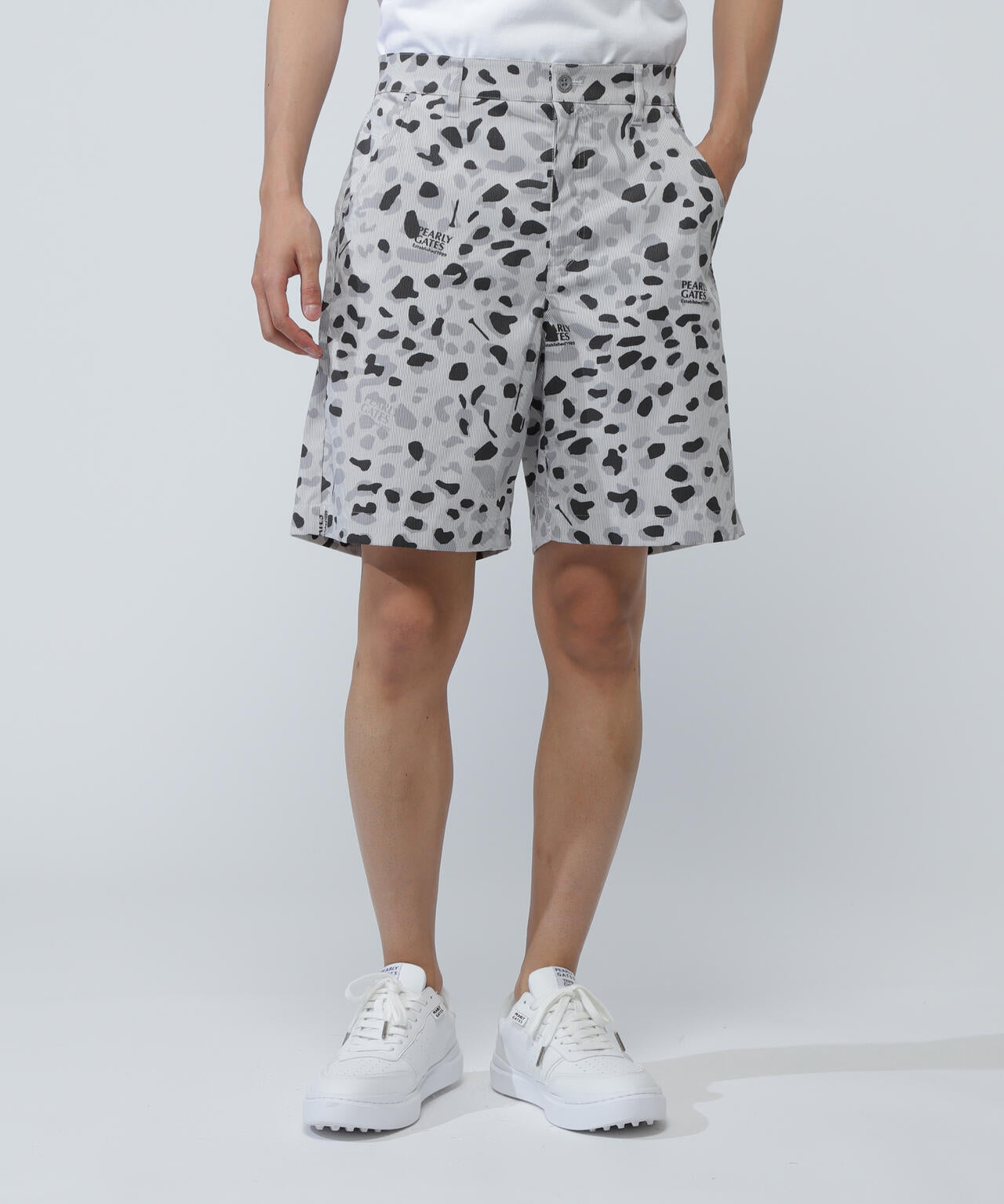 Pe/Cストレッチコードレーン ショートパンツ ＜ヒョウ柄＞ | PEARLY