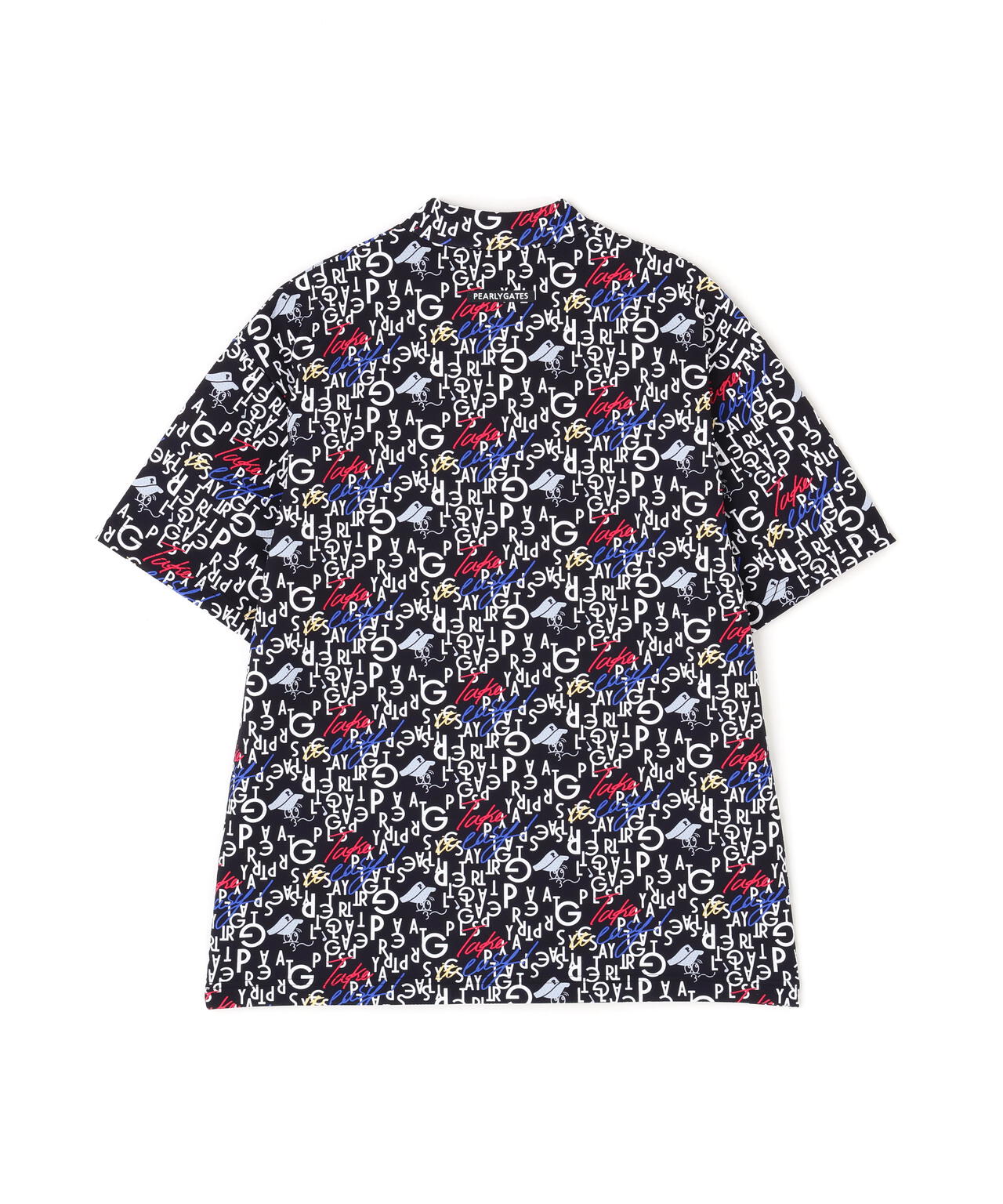 BALLくんロゴ総柄プリント半袖モックネックカットソー | PEARLY GATES