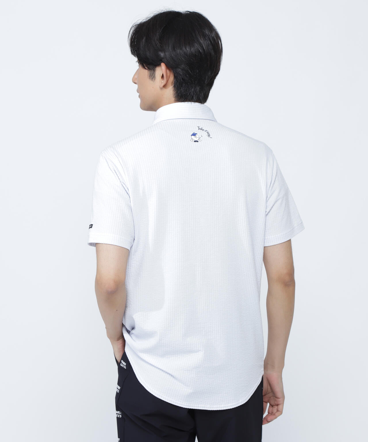 カチオンストライプサッカー半袖ポロシャツ | PEARLY GATES（パーリー