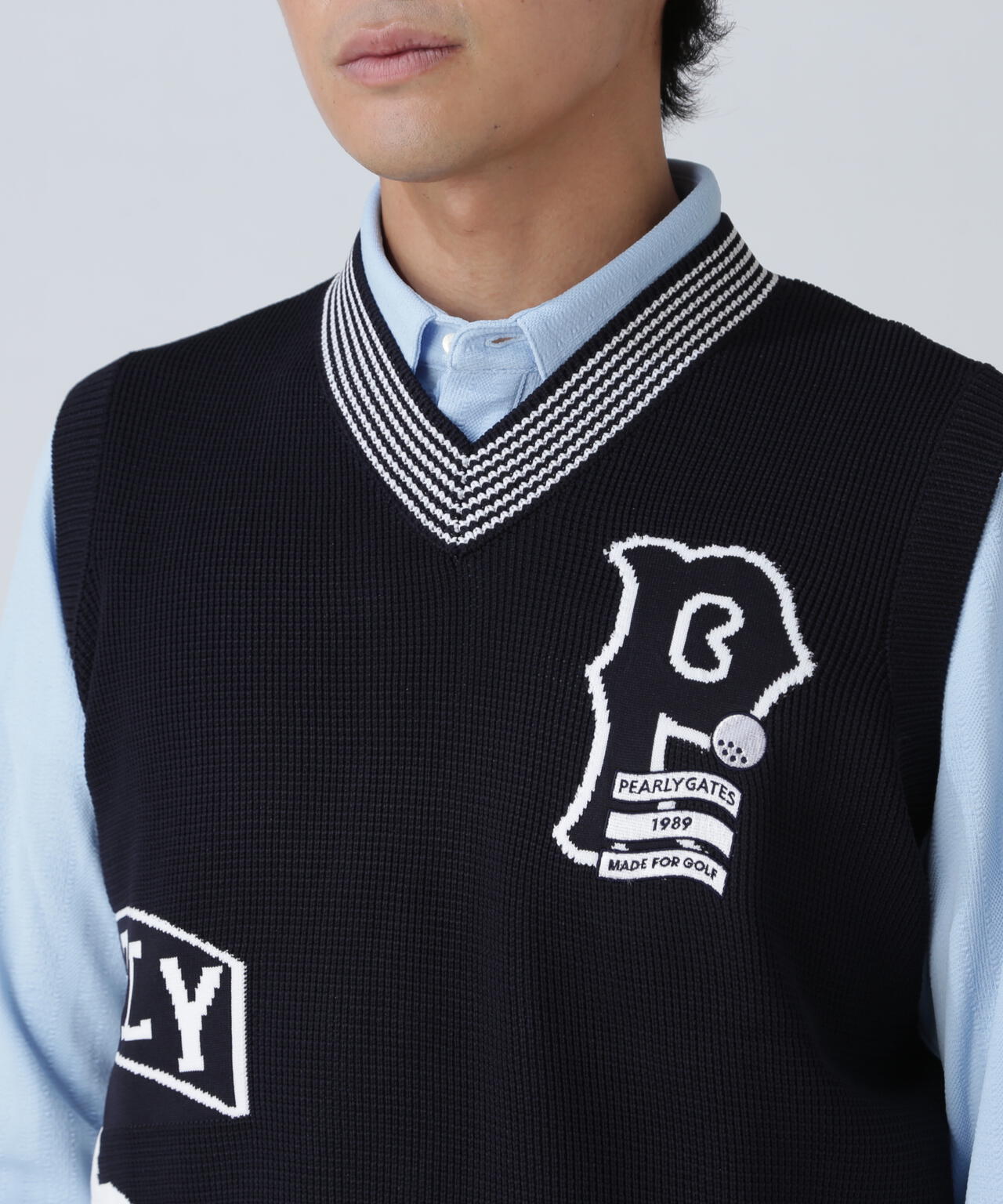 14GジャガードVネックニットベスト | PEARLY GATES（パーリーゲイツ