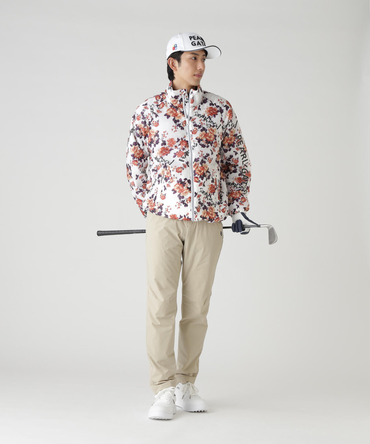 Peミニリップ中綿ジップアップブルゾン ＜繊細花柄＞ | PEARLY GATES