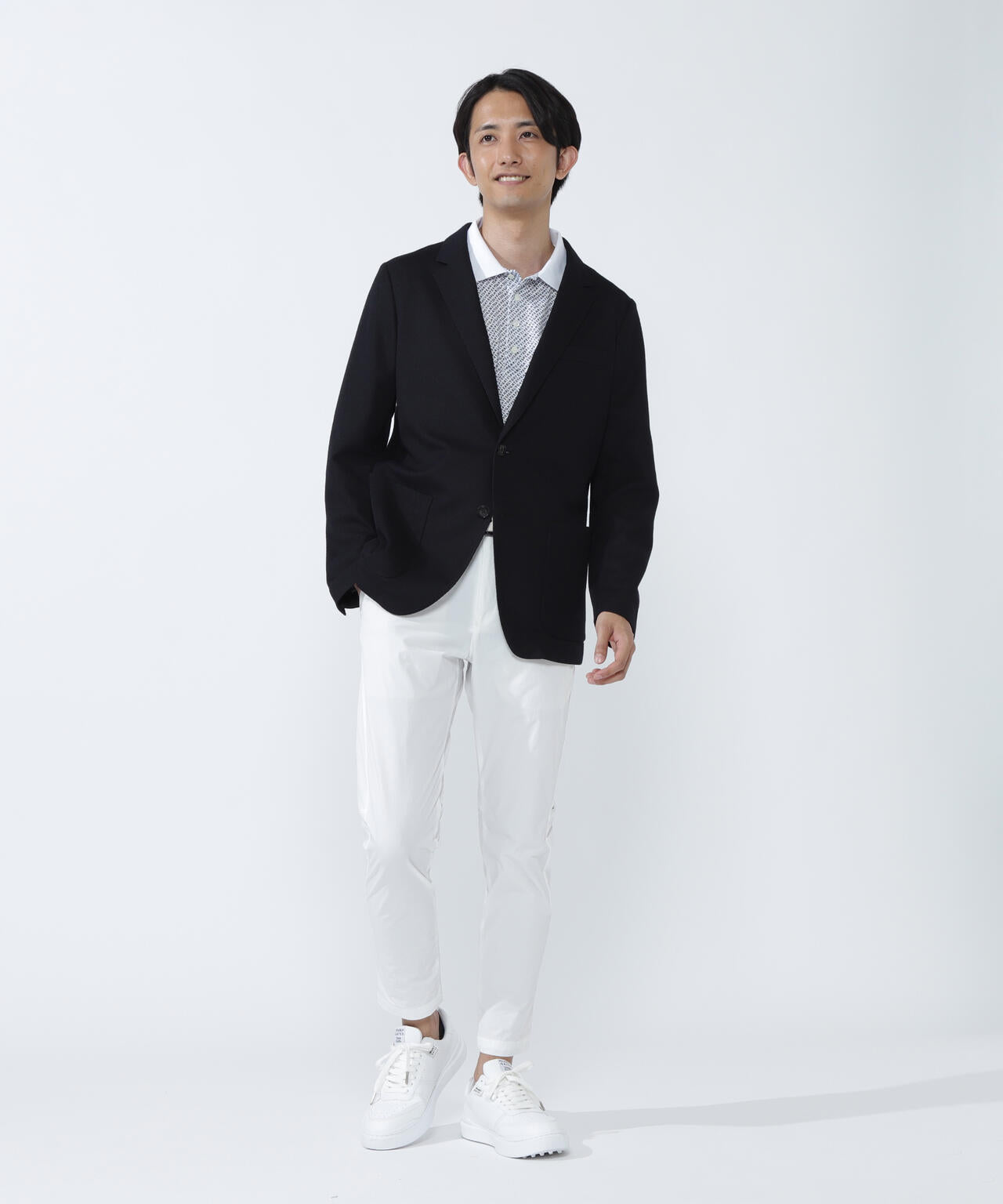 Pe/Wメランジジャージ テーラードジャケット＜ESSENTIAL SERIES