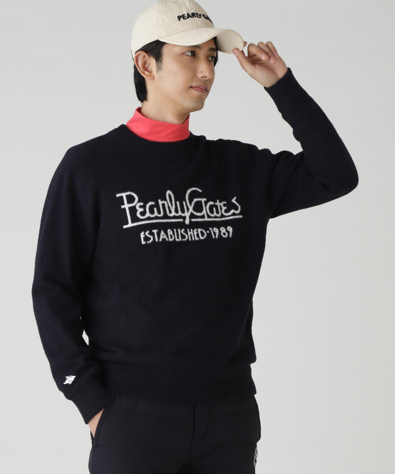 裏付きクルーネックニットプルオーバー | PEARLY GATES（パーリー