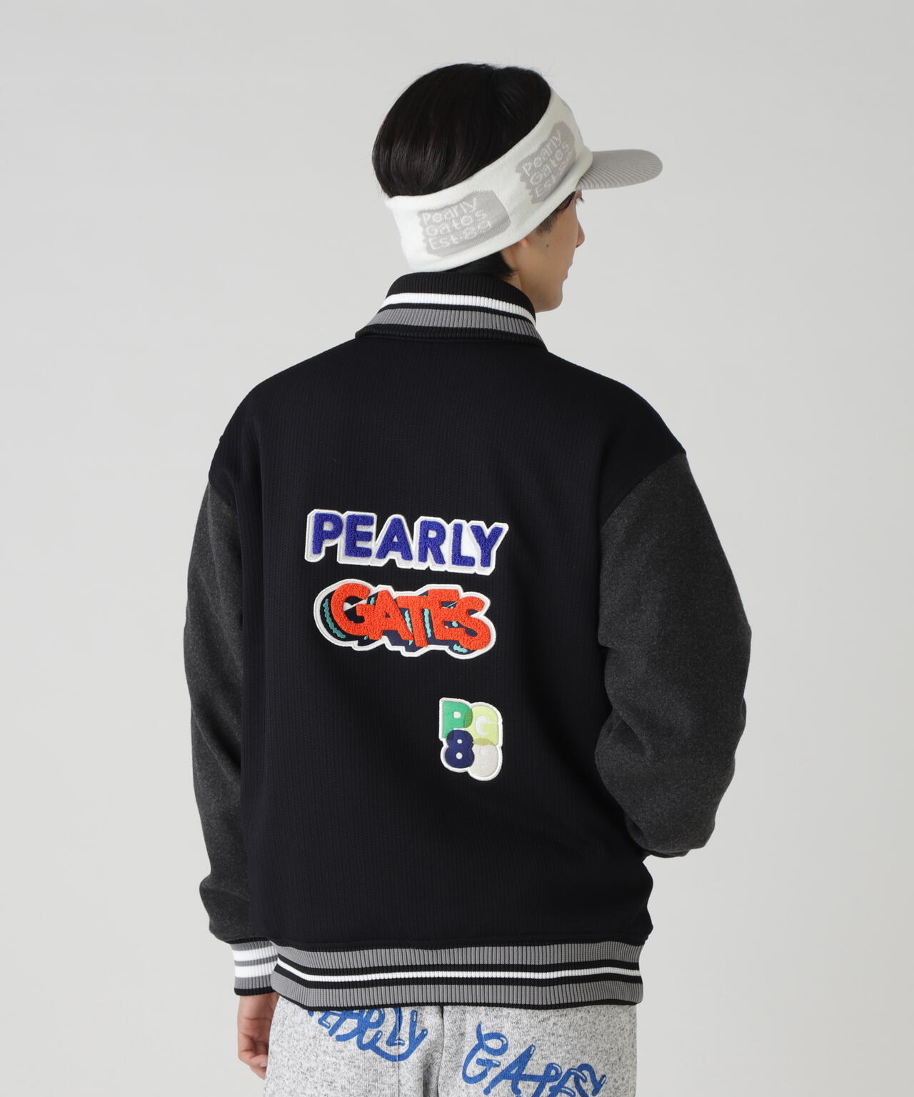 PeストレッチヘリンボーンJQ裏起毛スタジャン | PEARLY GATES