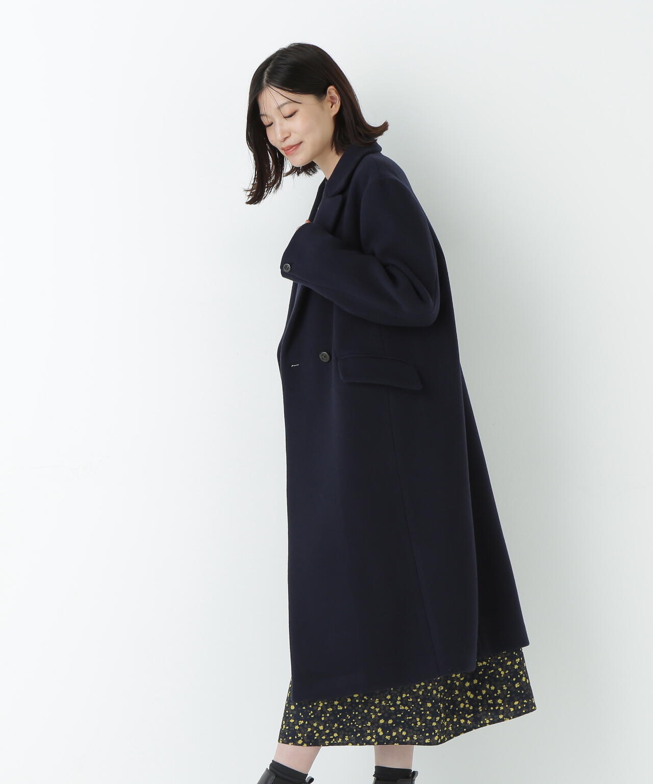 ウールモッサダブルチェスターコート | human woman（ヒューマン