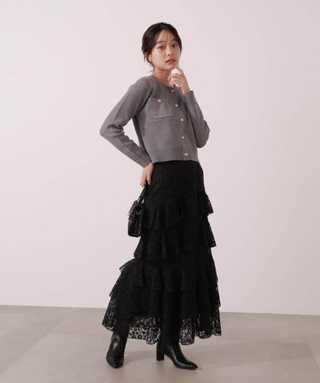 ランダムティアードレーススカート | PROPORTION BODY DRESSING