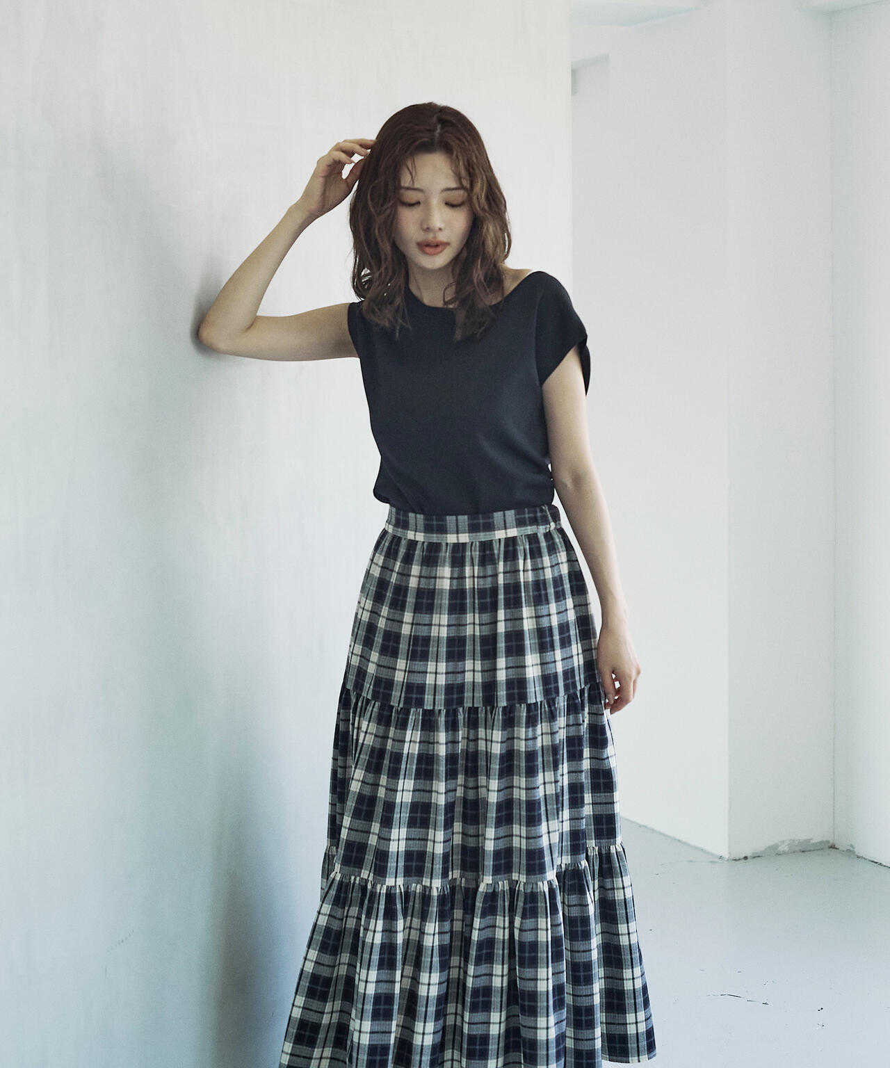 チェック柄ティアードスカート | PROPORTION BODY DRESSING