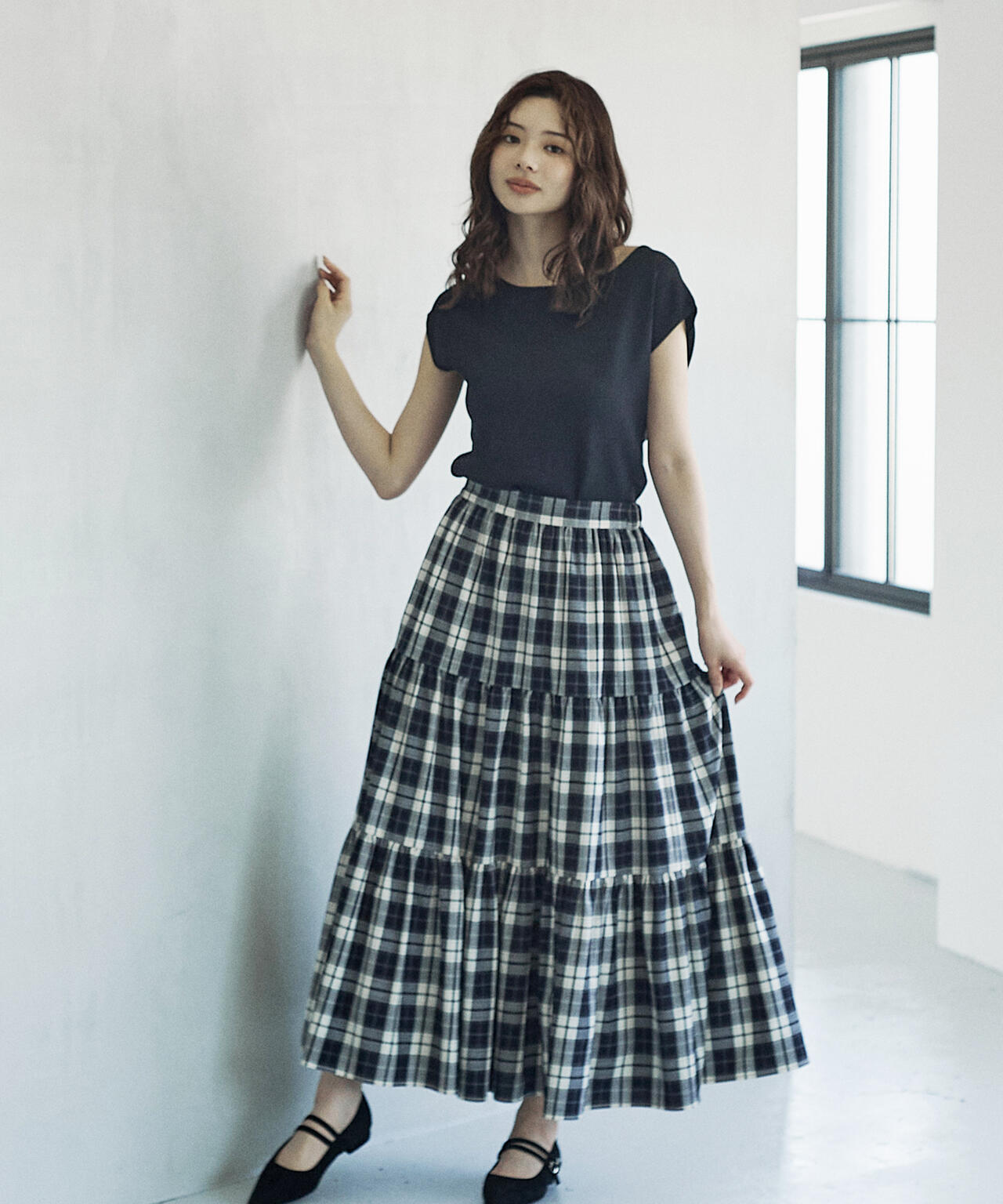チェック柄ティアードスカート | PROPORTION BODY DRESSING