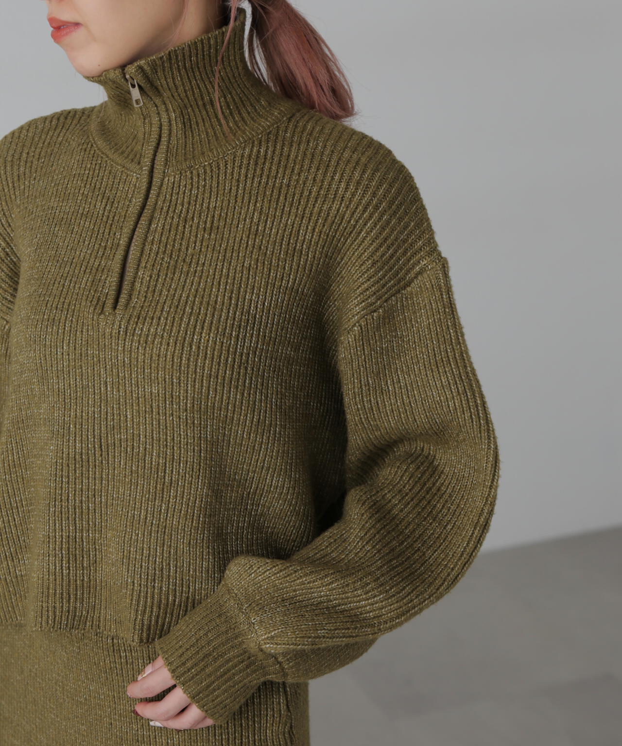 ハーフジップニット×ナロースカートセットアップ | FREE'S MART