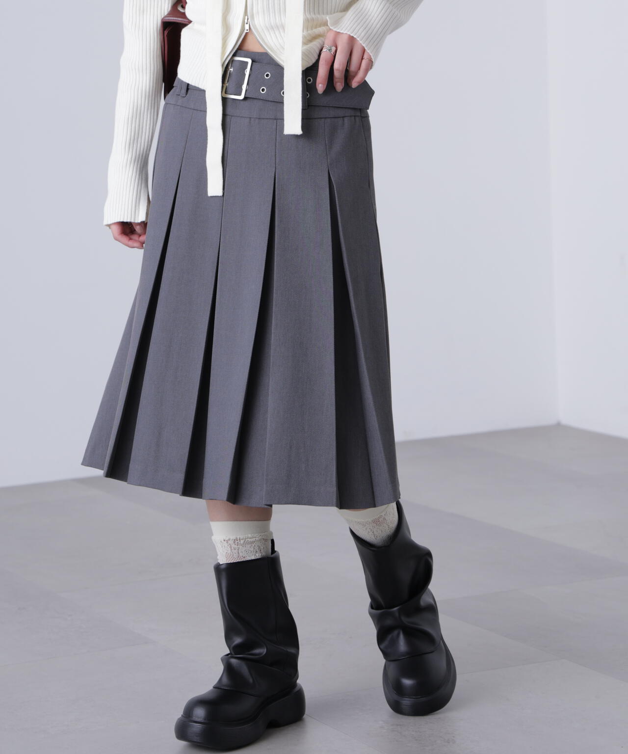 タックプリーツミディスカート | FREE'S MART（フリーズマート