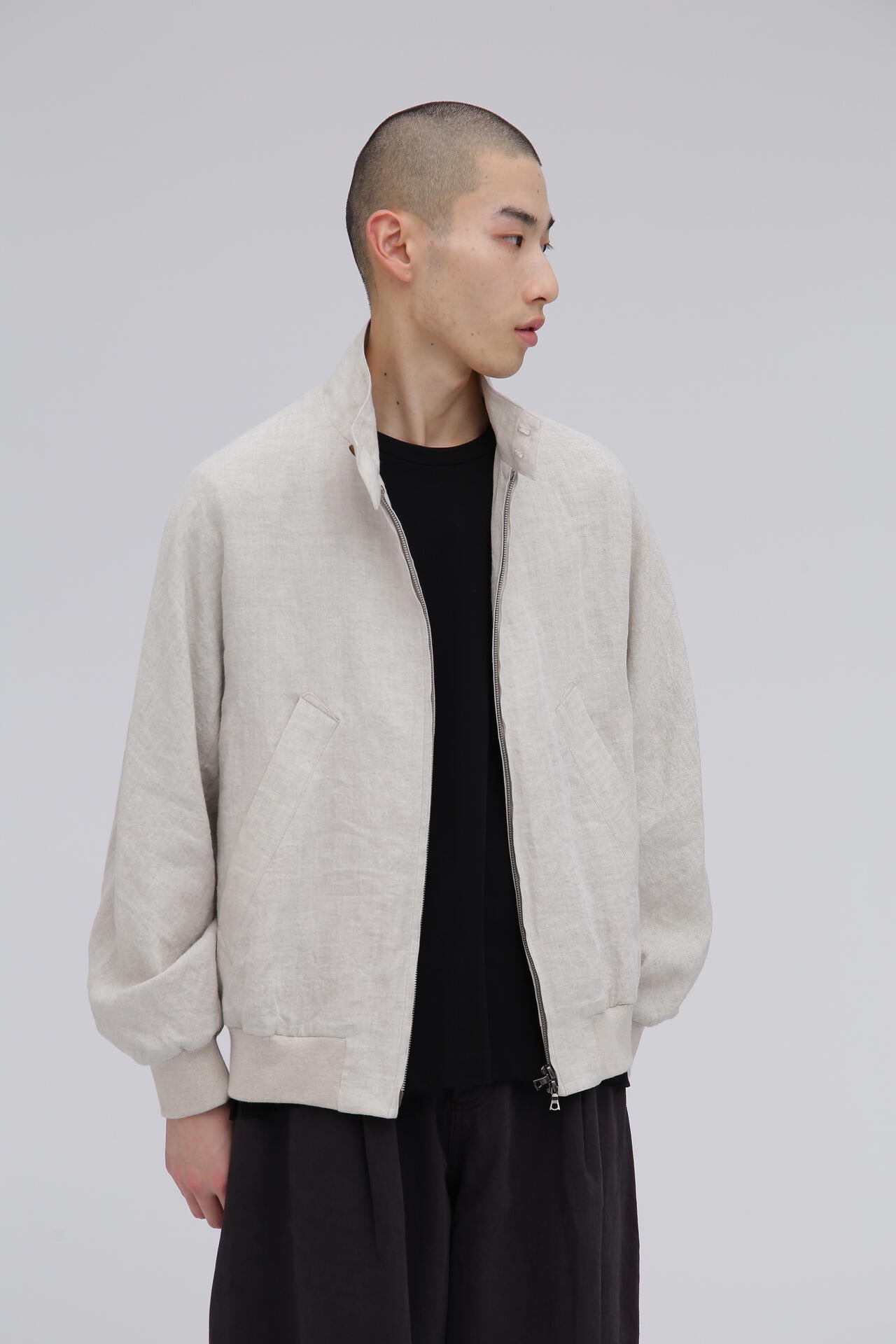 別注] blurhms / RAMIE LINEN HARRINGTON JACKET | THE LIBRARY（ザ