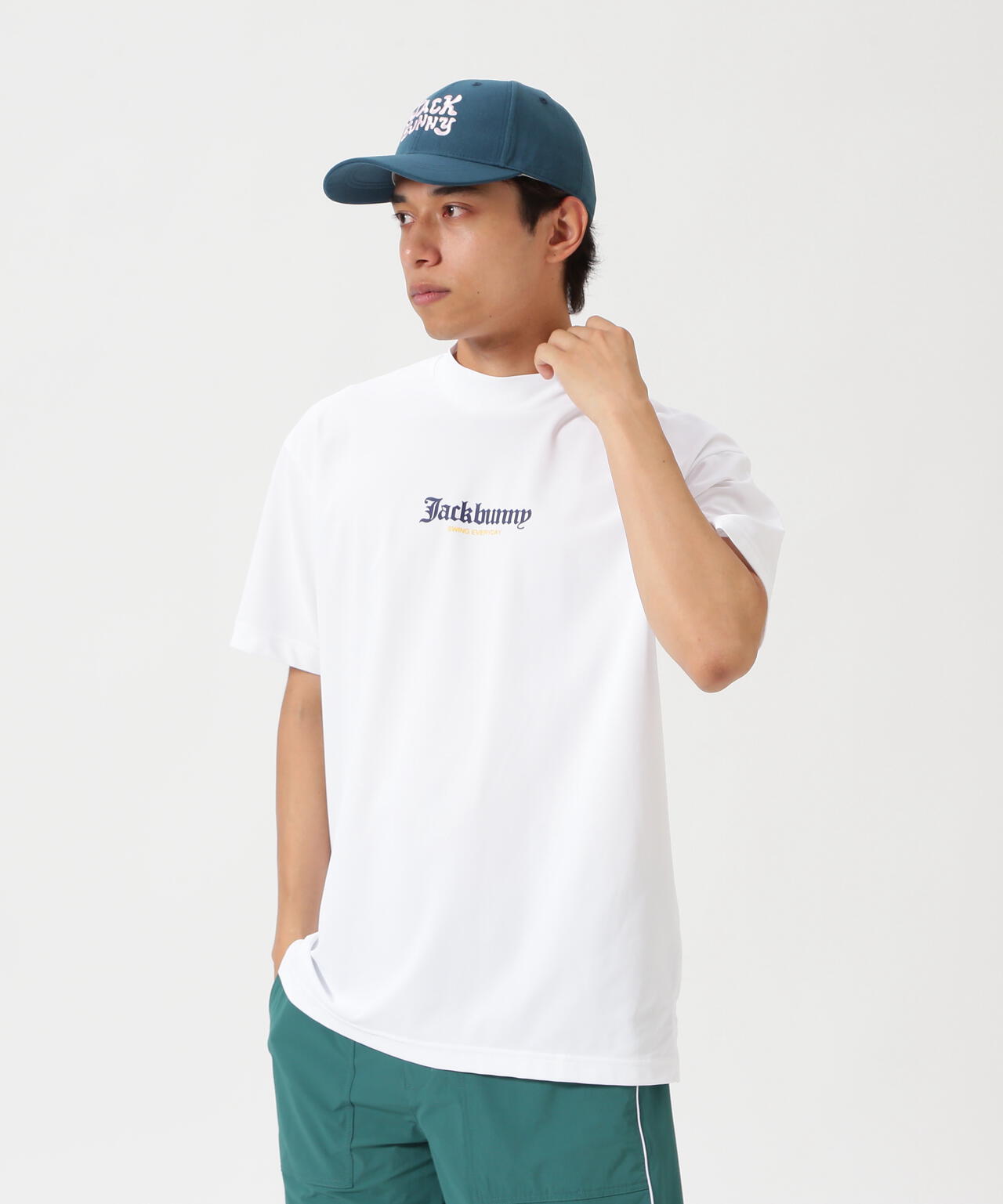 CHEERSシリーズ】UV 吸水速乾 PIN-KARIカノコ半袖モックネック