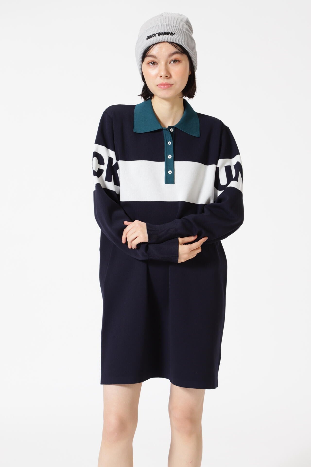 14G1×1P全面Wジャガードニットワンピース | Jack Bunny!!（ジャック