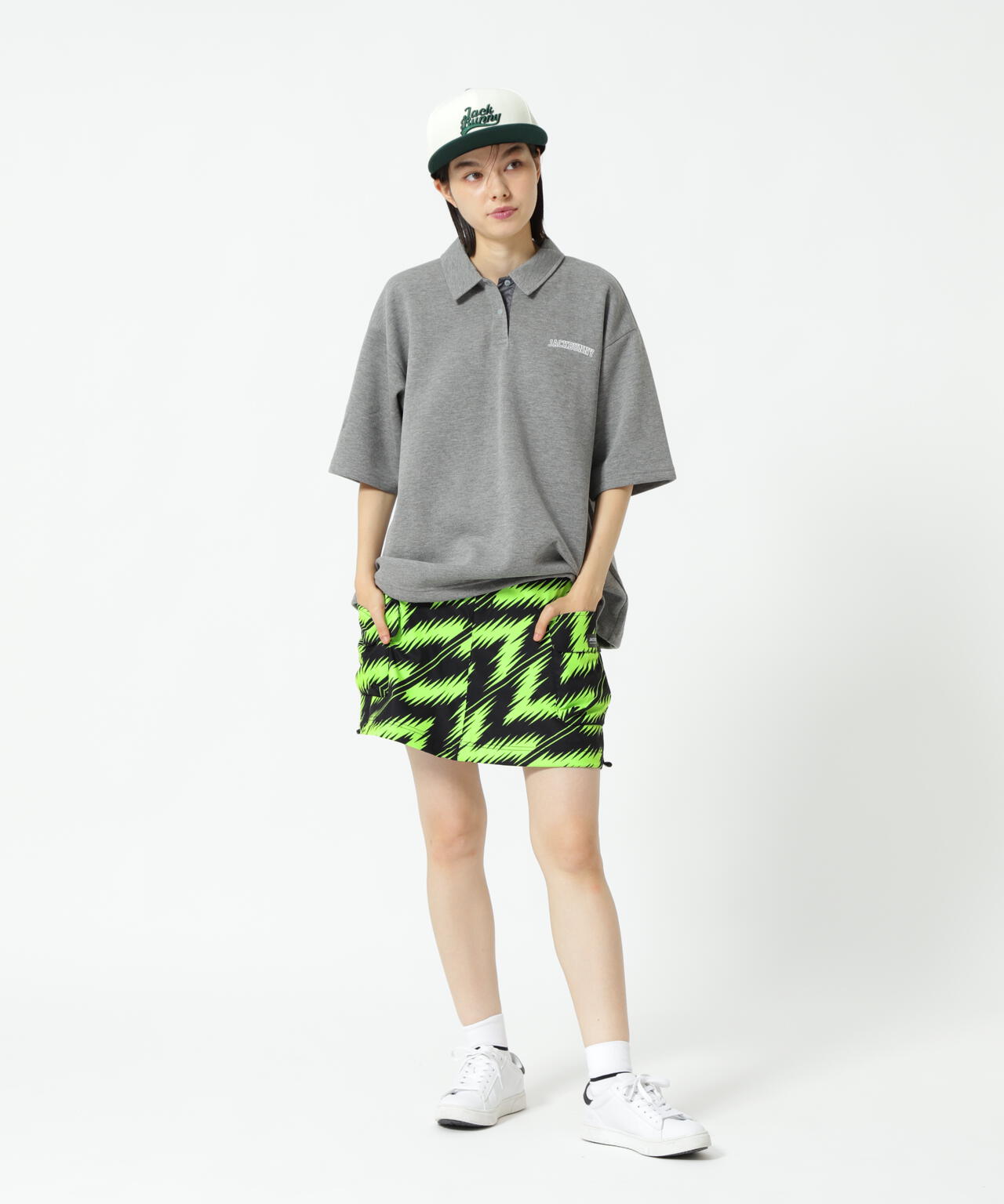 ストレッチ二重織プリント スカート | Jack Bunny!!（ジャックバニー