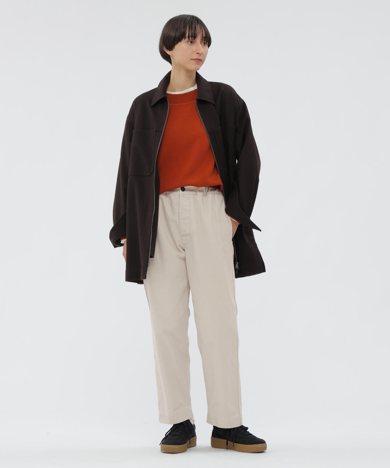 ORGANIC COTTON SATEEN TROUSERS | MARGARET HOWELL（マーガレット