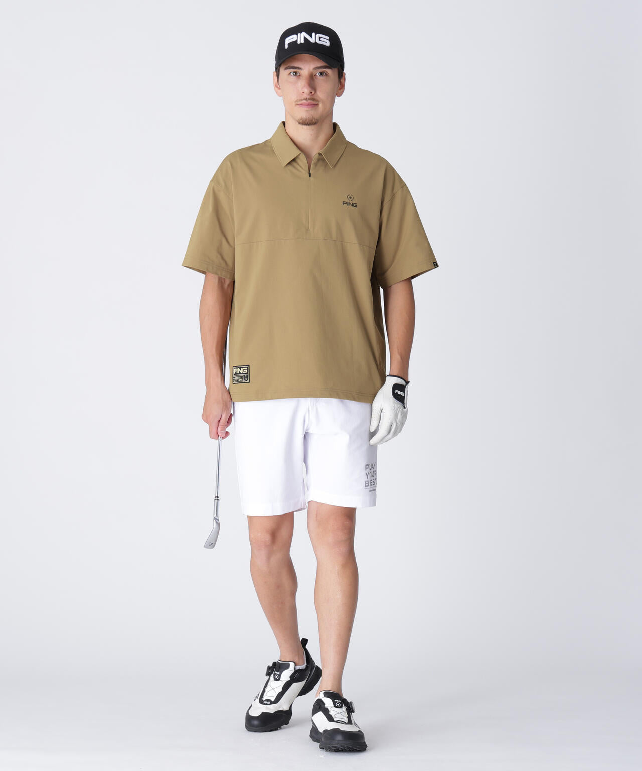 CPG GOLF ベージュ ハーフジップシャツ 2 CPG GOLF ベージュ ハーフ